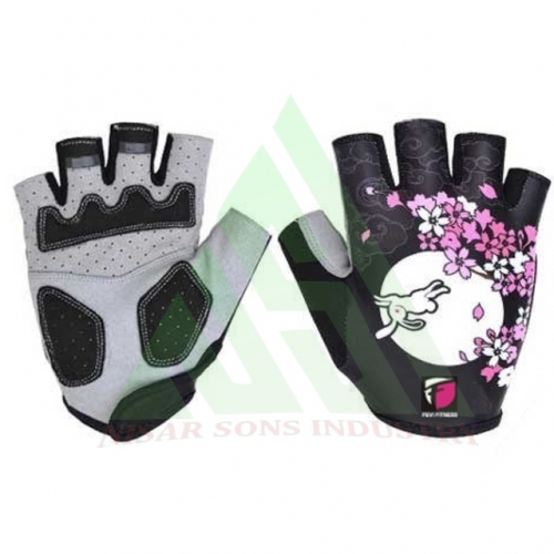 Leather cycle gloves