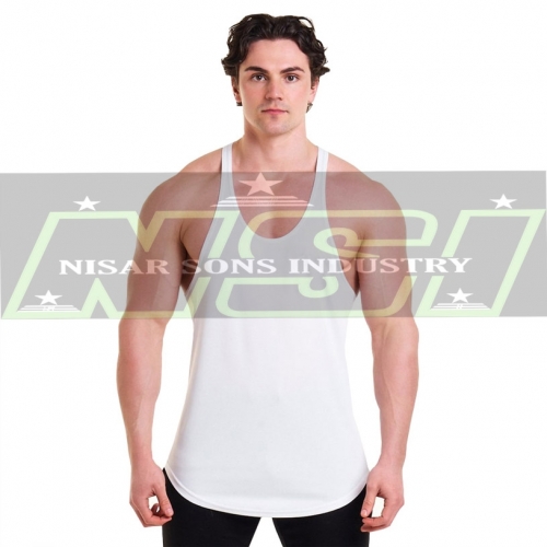 Gym white tank top manufacturer