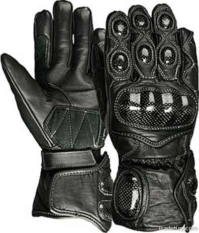 Custom design accepted Summer Premium Black Brown Cow Leather Motorcycle Motorbike Gloves manufactur