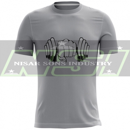  Men fitness gray t shirt manufacturer