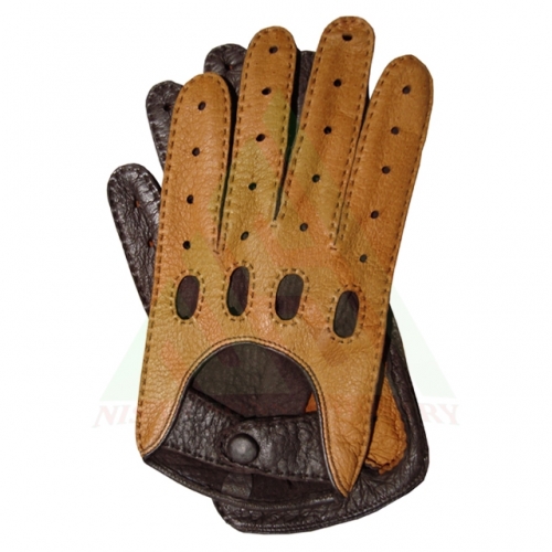 Finger less leather fashion gloves