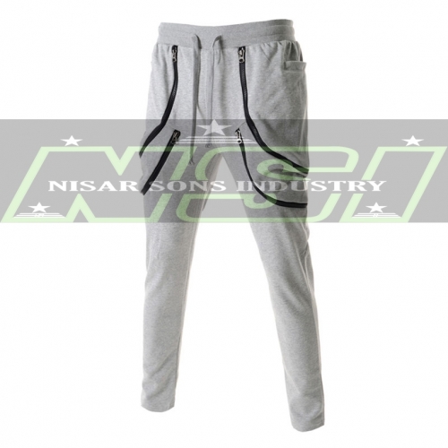 Full Zipper gym Trouser  Pima Cotton gym Trouser Polyester  Pima Cotton Jogger Trouser