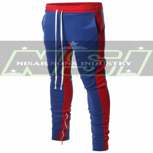 Red blue organic Cotton Polyester blend trouser Jogger Trouser manufacturer